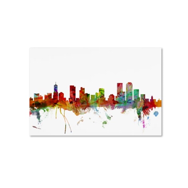 Trademark Fine Art Michael Tompsett 'Denver Colorado Skyline' Canvas Art, 26x40 - MT0558-C2640GG