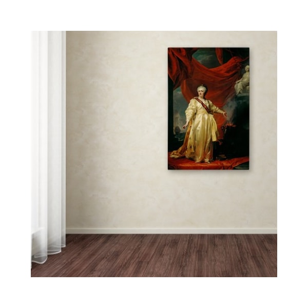Trademark Fine Art Dmitry Levitsky 'Portrait Of Catherine Ii' Canvas Art, 30x47 - AA00466-C3047GG