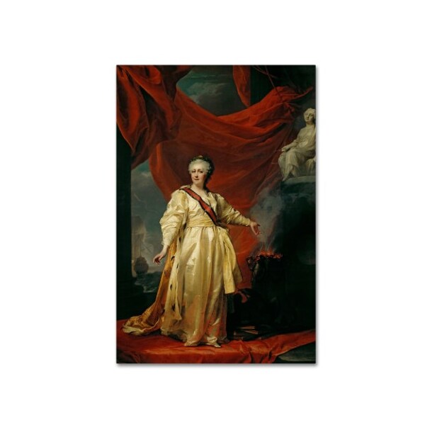 Trademark Fine Art Dmitry Levitsky 'Portrait Of Catherine Ii' Canvas Art, 30x47 - AA00466-C3047GG