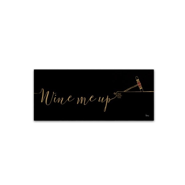 Trademark Fine Art Veronique Charron 'Underlined Wine III Black' Canvas Art, 20x47 - WAP02009-C2047GG