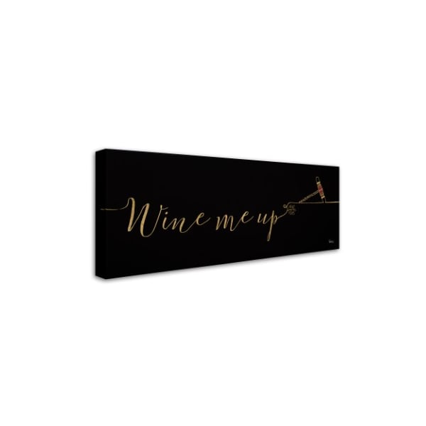 Trademark Fine Art Veronique Charron 'Underlined Wine III Black' Canvas Art, 20x47 - WAP02009-C2047GG