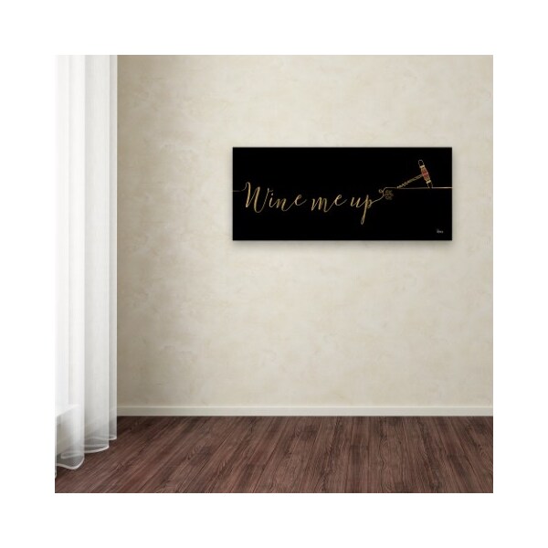 Trademark Fine Art Veronique Charron 'Underlined Wine III Black' Canvas Art, 20x47 - WAP02009-C2047GG