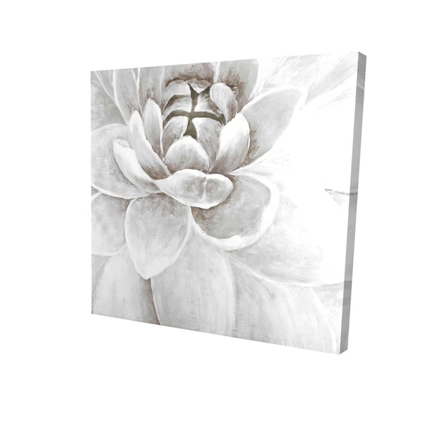 Fondo 12 x 12 in. Delicate White Chrysanthemum-Print on Canvas - FO2790755
