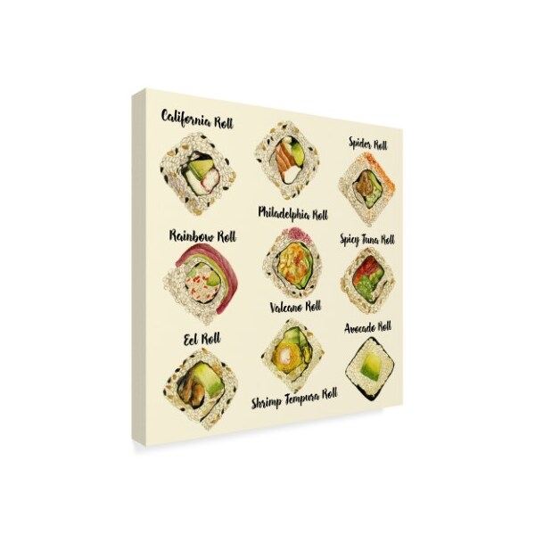 Trademark Fine Art Melissa Wang 'Sushi Ii' Canvas Art, 18x18 - WAG06064-C1818GG