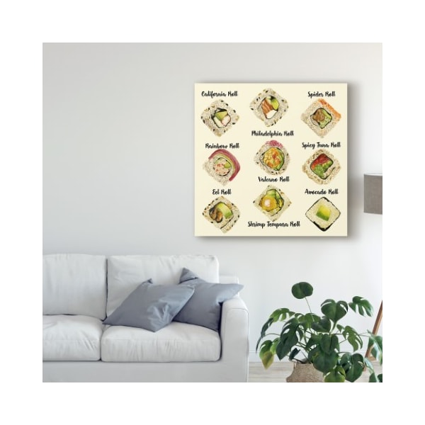 Trademark Fine Art Melissa Wang 'Sushi Ii' Canvas Art, 18x18 - WAG06064-C1818GG