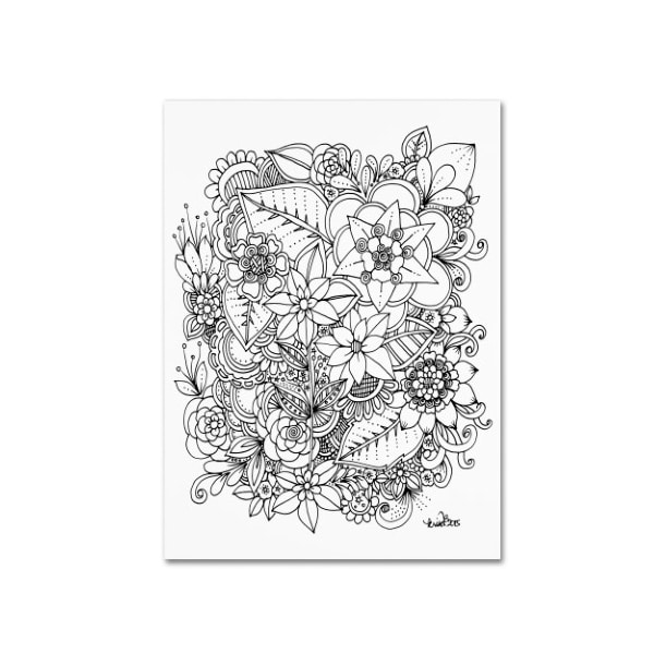 Trademark Fine Art KCDoodleArt 'Flowers 2' Canvas Art, 18x24 - ALI3530-C1824GG