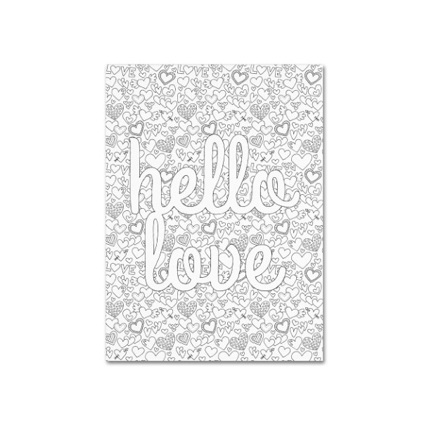 Trademark Fine Art Hello Angel 'Letters & Words 17' Canvas Art, 24x32 - ALI2947-C2432GG