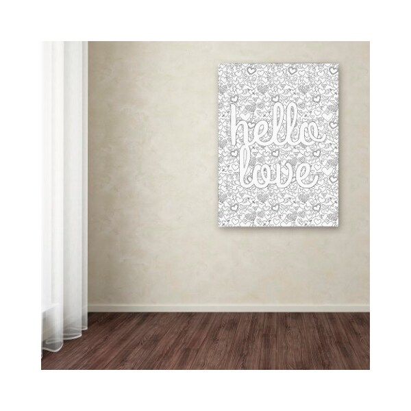 Trademark Fine Art Hello Angel 'Letters & Words 17' Canvas Art, 24x32 - ALI2947-C2432GG