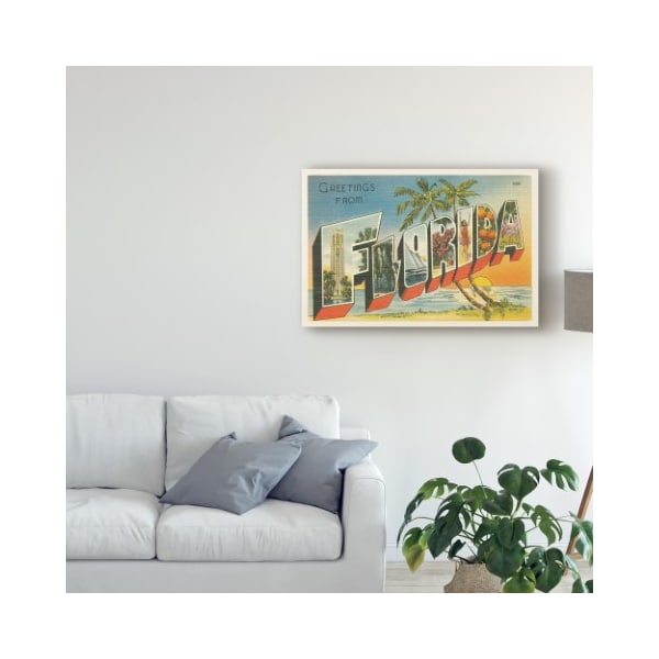 Trademark Fine Art Wild Apple Portfolio 'Greetings From Florida V2' Canvas Art, 12x19 - WAP09220-C1219GG