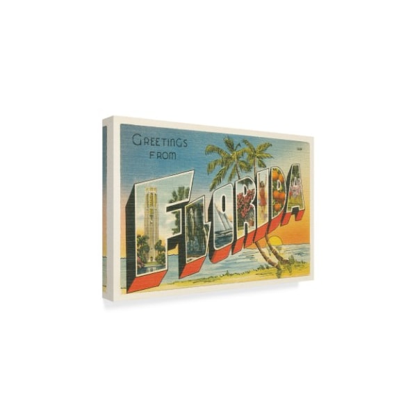 Trademark Fine Art Wild Apple Portfolio 'Greetings From Florida V2' Canvas Art, 12x19 - WAP09220-C1219GG