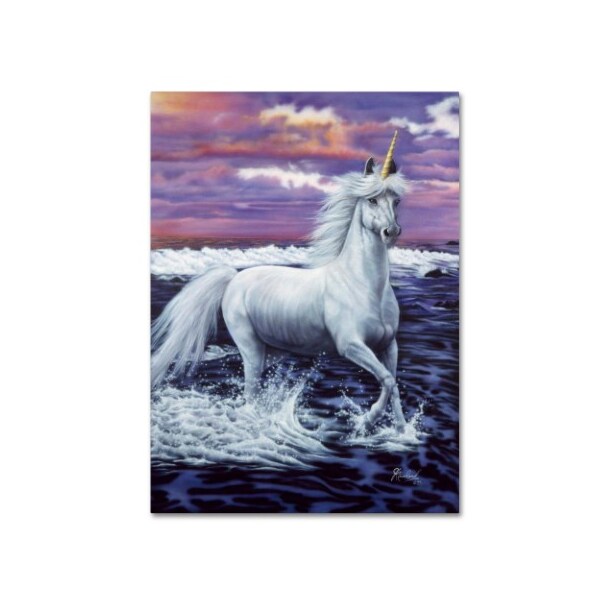 Trademark Fine Art Jenny Newland 'Unicorn' Canvas Art, 14x19 - ALI1903-C1419GG