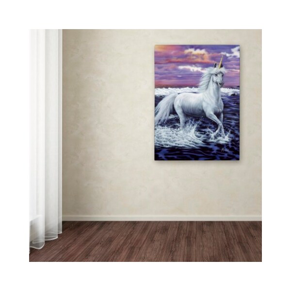 Trademark Fine Art Jenny Newland 'Unicorn' Canvas Art, 14x19 - ALI1903-C1419GG