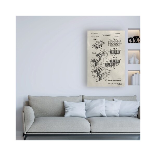 Trademark Fine Art Alicia Ludwig 'Patent-Lego' Canvas Art, 12x19 - WAG15407-C1219GG