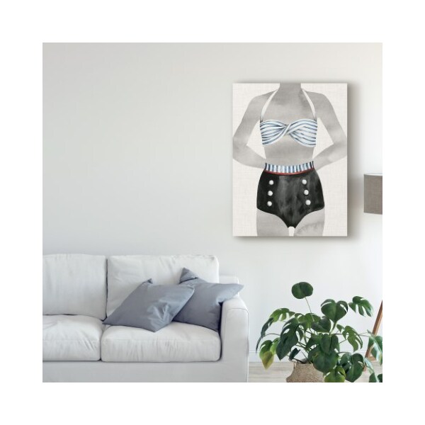 Trademark Fine Art Grace Popp 'Vintage Bathing Suit I' Canvas Art, 14x19 - WAG06219-C1419GG
