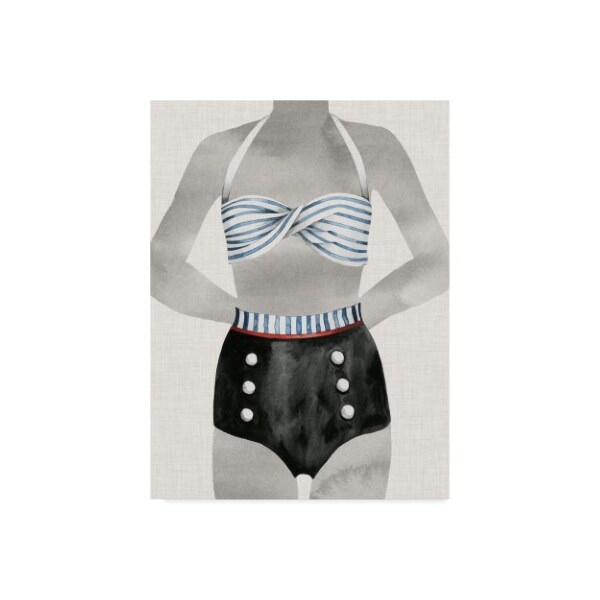 Trademark Fine Art Grace Popp 'Vintage Bathing Suit I' Canvas Art, 14x19 - WAG06219-C1419GG