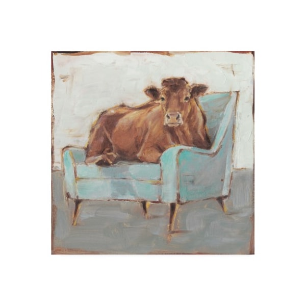 Trademark Fine Art Ethan Harper 'Moo-ving In IV' Canvas Art, 35x35 - WAG15699-C3535GG