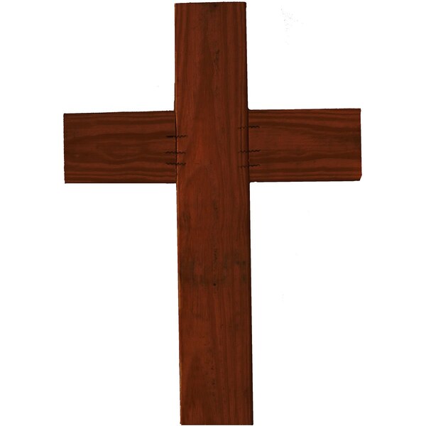 Ekena Millwork 20"W x 36"H x 1 1/2"D Vintage Farmhouse Cross, Barnwood Decor Collection, Salvage Red - DECR020X036X1500CRSRD