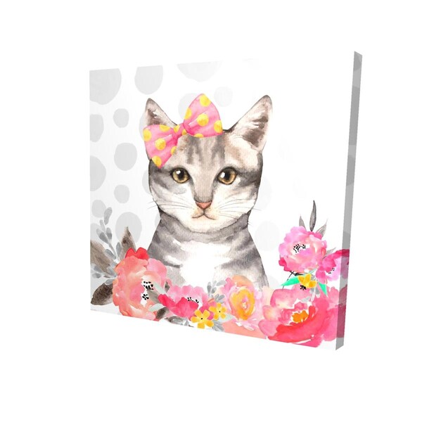 Fondo 32 x 32 in. Charming Cat-Print on Canvas - FO2793383