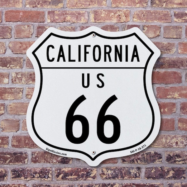 Signmission California Route Marker Shield Sign Us 6, 18 Inch X 18 Inch, Plastic Sign - SHI-P-18-371
