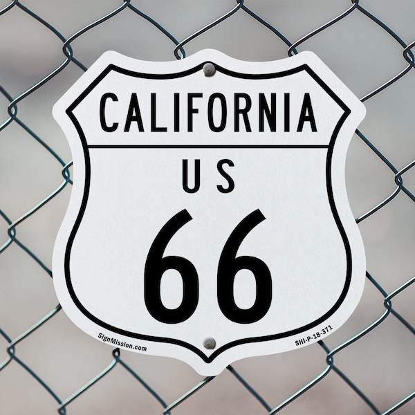 Signmission California Route Marker Shield Sign Us 6, 18 Inch X 18 Inch, Plastic Sign - SHI-P-18-371