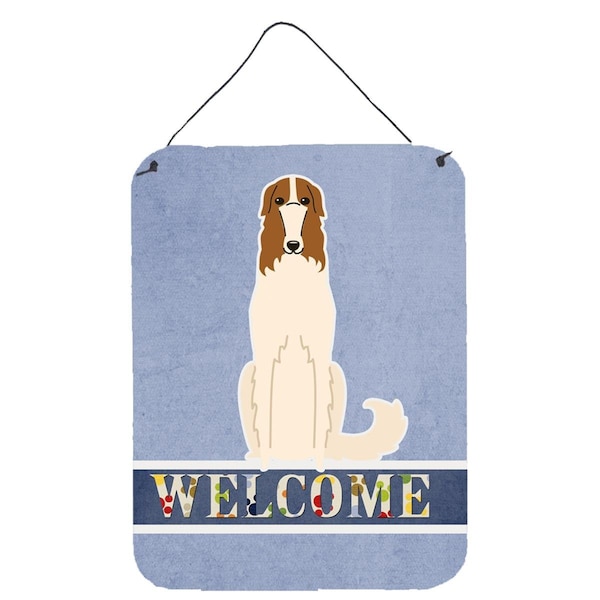 Carolines Treasures Borzoi Welcome Wall or Door Hanging Prints - BB5604DS1216