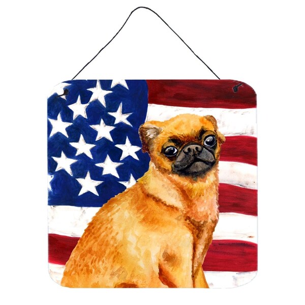 Micasa Small Brabant Griffon Patriotic Wall or Door Hanging Prints - MI231118