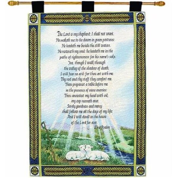Manual Woodworkers & Weavers Manual Woodworkers & Weavers HWT23P 26 x 36 in. 23rd Psalm Wall Hanging Inspirational Collection - HWT23P