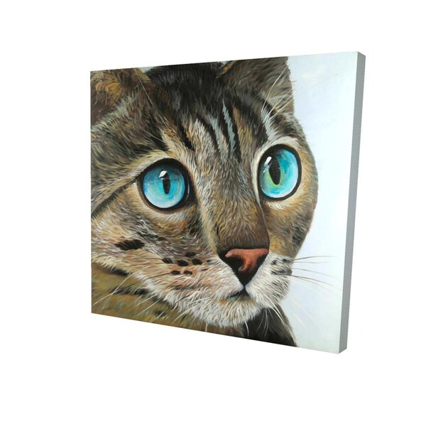 Fondo 32 x 32 in. Curious Cat Portrait-Print on Canvas - FO2795201