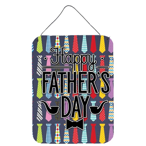 Carolines Treasures Happy Fathers Day Neckties Bright Wall or Door Hanging Prints - BB5438DS1216