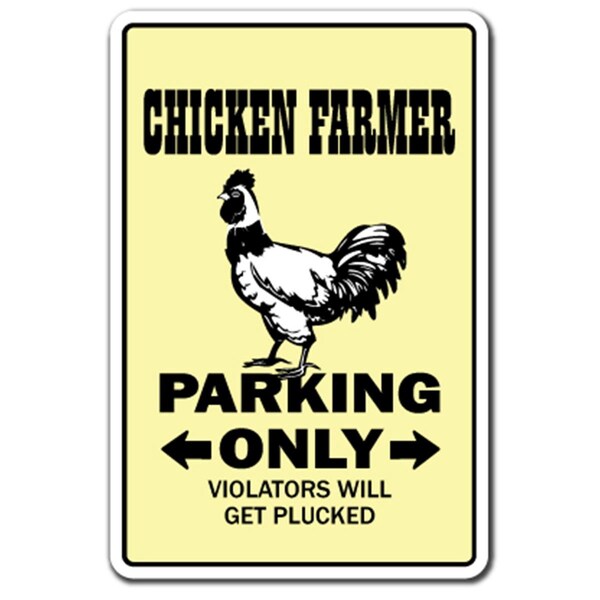 Amistad 5 x 7 in. Chicken Farmer Decal - Parking Farm Rancher Eggs Coop Feed Ranch - AM3889610