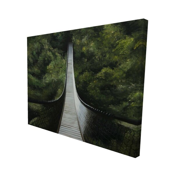 Begin Home Decor 16 x 20 in. Suspended Bridge in the Forest-Print on Canvas - 2080-1620-LA145
