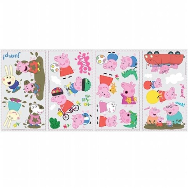 Roommates Roommates RMK3183SCS Peppa the Pig Peel and Stick Wall Decals - RMK3183SCS