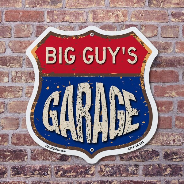 Signmission Big Guy's Garage, 12 Inch X 12 Inch, Aluminum Metal Sign - SHI-A-12-383-BIG GUY