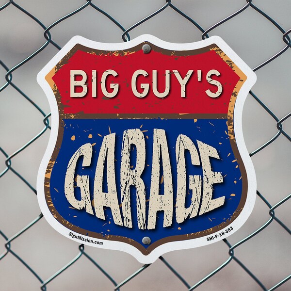 Signmission Big Guy's Garage, 12 Inch X 12 Inch, Aluminum Metal Sign - SHI-A-12-383-BIG GUY