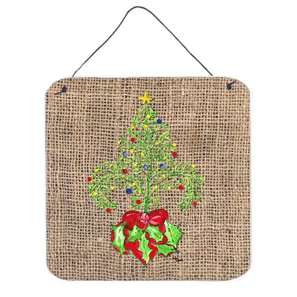 Micasa Christmas Tree Fleur De Lis Aluminium Metal Wall Or Door Hanging Prints - MI751997