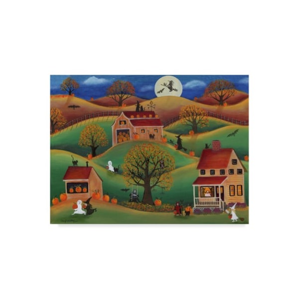 Trademark Fine Art Cheryl Bartley 'Halloween Autumn Pumpkin Farm' Canvas Art, 18x24 - ALI41047-C1824GG