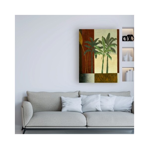 Trademark Fine Art Pablo Esteban 'Palm Trees On Balcony' Canvas Art, 18x24 - ALI46194-C1824GG