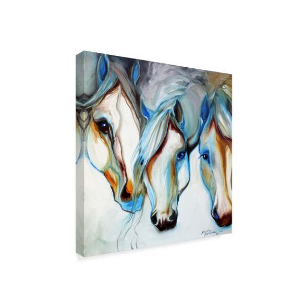 Trademark Fine Art Marcia Baldwin '3 Nobles Equine Abstract' Canvas Art, 35x35 - ALI34596-C3535GG
