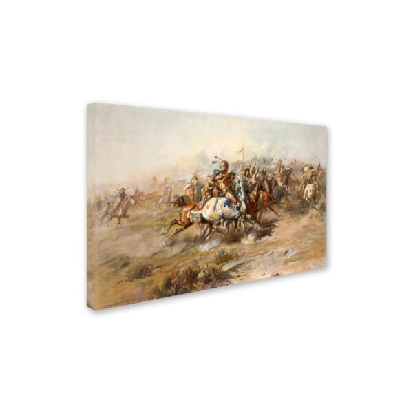 Trademark Fine Art Vintage Apple Collection 'Custer Fight' Canvas Art, 12x19 - ALI6454-C1219GG