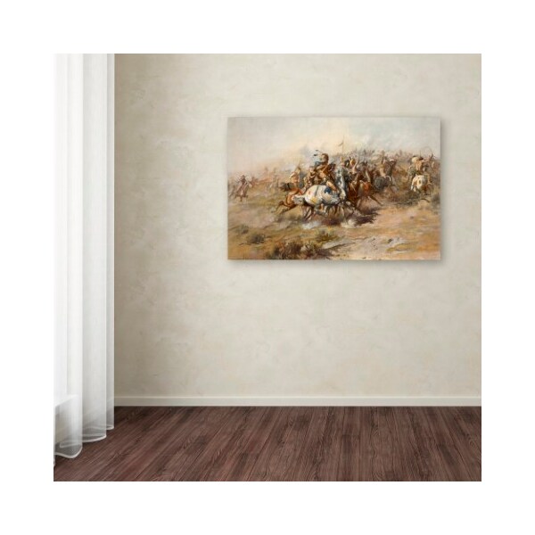 Trademark Fine Art Vintage Apple Collection 'Custer Fight' Canvas Art, 12x19 - ALI6454-C1219GG