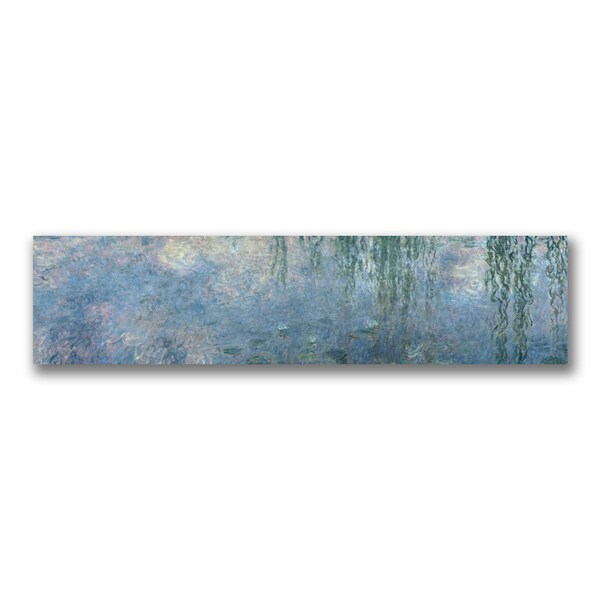 Trademark Fine Art Claude Monet 'Waterlillies Morning' Canvas Art, 8x24 - BL0432-C824GG