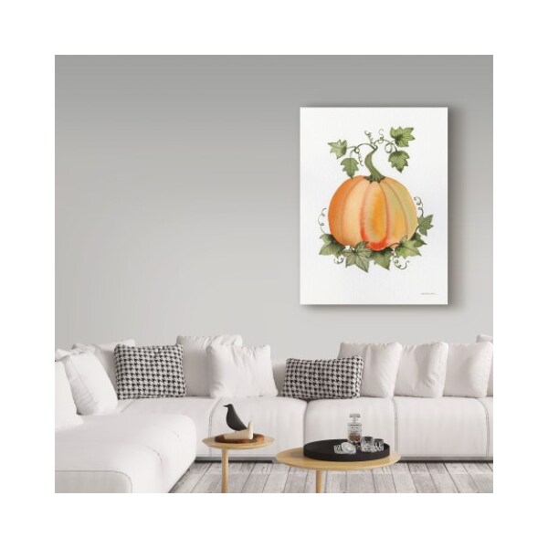 Trademark Fine Art Kathleen Parr Mckenna 'Pumpkin And Vines Ii' Canvas Art, 18x24 - WAP04672-C1824GG