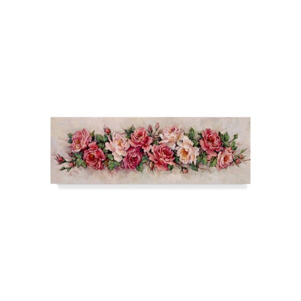 Trademark Fine Art Barbara Mock ' Rose Panel' Canvas Art, 16x47 - ALI39059-C1647GG