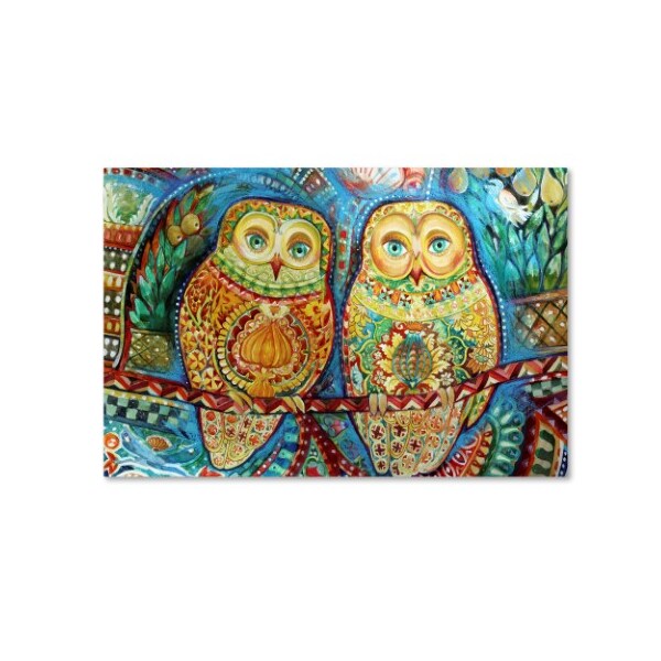 Trademark Fine Art Oxana Ziaka 'Byzantine Owls' Canvas Art, 16x24 - ALI11446-C1624GG