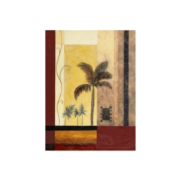 Trademark Fine Art Pablo Esteban 'Palm Trees With Rectangles' Canvas Art, 18x24 - ALI46182-C1824GG