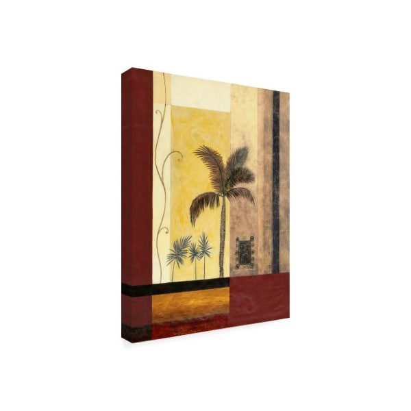 Trademark Fine Art Pablo Esteban 'Palm Trees With Rectangles' Canvas Art, 18x24 - ALI46182-C1824GG