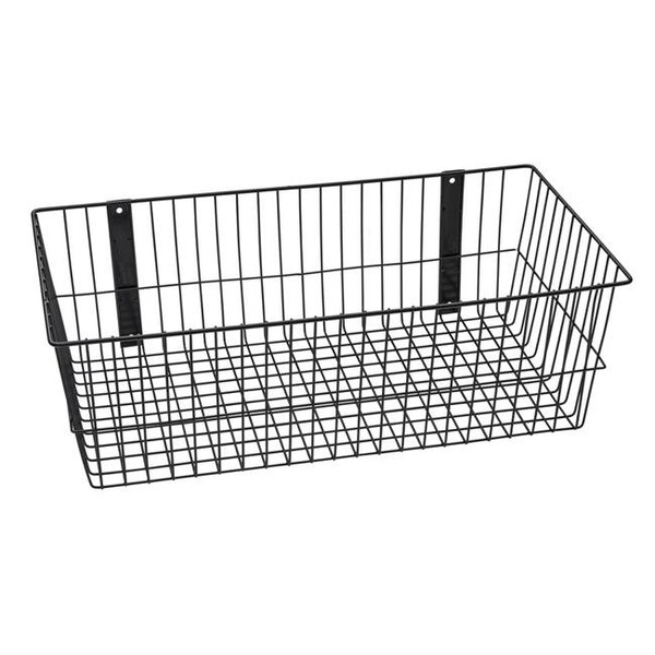 Rack Em Racks Rack Em Racks 9092-B Universal Wire Basket; Black - 24 x 12 x 8 in. - 9092-B