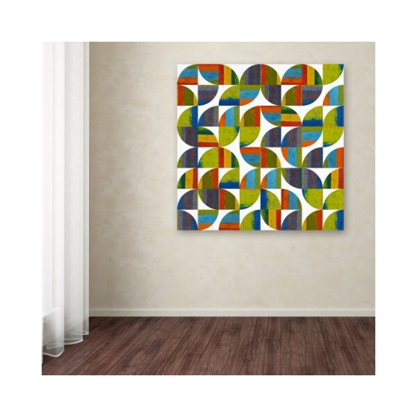 Trademark Fine Art Michelle Calkins 'Quarter Rounds 6.0' Canvas Art, 35x35 - MC0253-C3535GG
