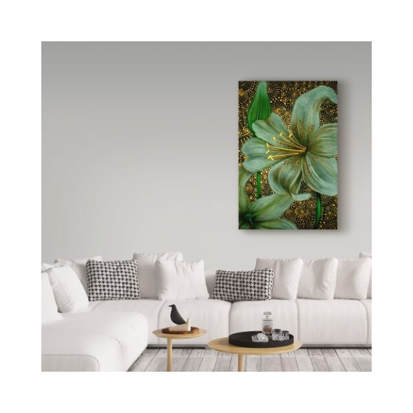 Trademark Fine Art Cherie Roe Dirksen 'White Tiger Lilies' Canvas Art, 16x24 - ALI41286-C1624GG
