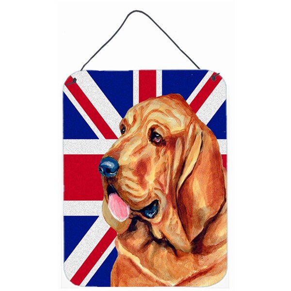 Jensendistributionservices Bloodhound With English Union Jack British Flag Aluminium Metal Wall Or Door Hanging Prints - MI2555123
